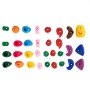 VEVOR 32 Rock Climbing Holds, Multi-Size and Colored Climbing Rocks for Kids and Adults, Rock Wall Holds with Colored Climbing Rope and Mounting Hardware, Climbing Wall Grips for Indoor and Outdoor