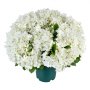 VEVOR Artificial Potted Hydrangeas 508 mm 2-Pack Fake Flower Plants White, for Porch, Patio, Entryway, & Home Decor, Indoor & Outdoor Use, Silk and PE Blooms in Pots, Ready to Display Faux Plants