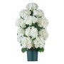 VEVOR Artificial Potted Hydrangeas 762 mm 2-Pack Fake Flower Plants White, for Porch, Patio, Entryway, & Home Decor, Indoor & Outdoor Use, Silk and PE Blooms in Pots, Ready to Display Faux Plants