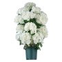 VEVOR Artificial Potted Hydrangeas 762 mm 2-Pack Fake Flower Plants White, for Porch, Patio, Entryway, & Home Decor, Indoor & Outdoor Use, Silk and PE Blooms in Pots, Ready to Display Faux Plants
