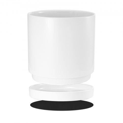 VEVOR 12 Inch Ceramic Planter with Saucer  Height 11 Inch