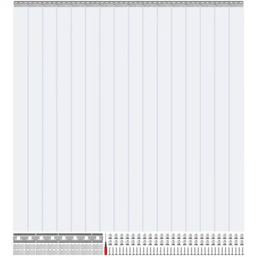 VEVOR Strip Curtain PVC Door Curtain 244 x 244 cm Cooler Freezer Clear Plastic