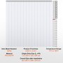 VEVOR Strip Curtain, 96" Height x 96" Width, 0.08" Thickness, 16PCS Clear PVC Strip Door Curtain, Freezer Curtain, Plastic Door Strips for Walk in Freezers, Coolers & Warehouse Doors, with 50% Overlap