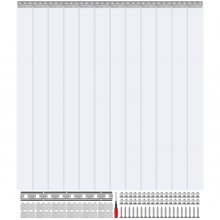VEVOR Strip Curtain, 96" Height x 72" Width, 0.08" Thickness, 12PCS Clear PVC Strip Door Curtain, Freezer Curtain, Plastic Door Strips for Walk in Freezers, Coolers & Warehouse Doors, with 50% Overlap
