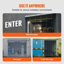 VEVOR Strip Curtain, 84" Height x 38" Width, 0.08" Thickness, 6PCS Clear PVC Strip Door Curtain, Freezer Curtain, Plastic Door Strips for Walk in Freezers, Coolers & Warehouse Doors, with 50% Overlap