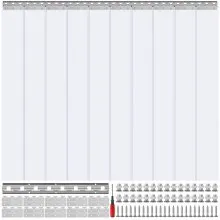 VEVOR Strip Curtain, 84" Height x 60" Width, 0.08" Thickness, 10PCS Clear PVC Strip Door Curtain, Freezer Curtain, Plastic Door Strips for Walk in Freezers, Coolers & Warehouse Doors, with 50% Overlap
