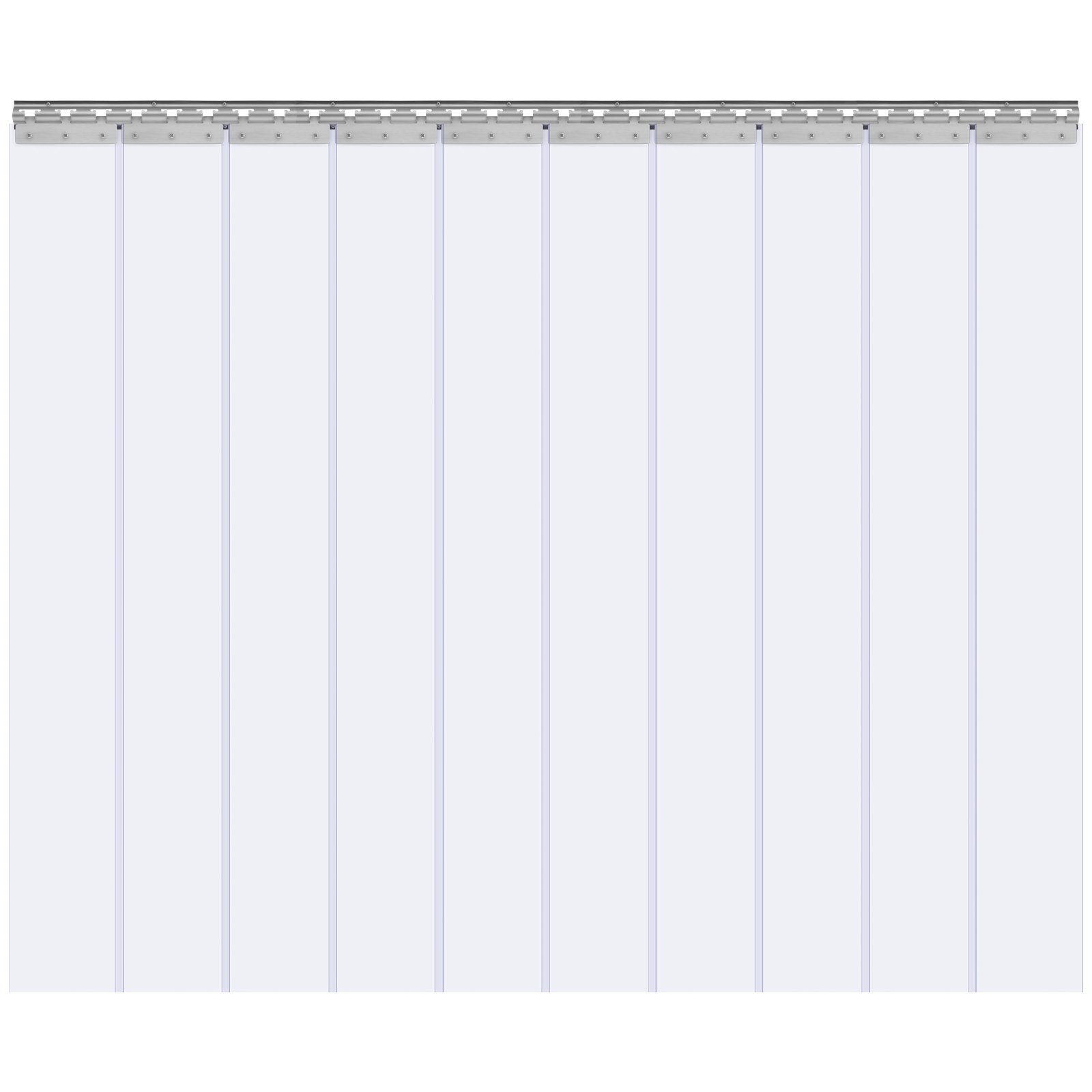 VEVOR Strip Curtain, 84" Height x 60" Width, 0.08" Thickness, 10PCS Clear PVC Strip Door Curtain, Freezer Curtain, Plastic Door Strips for Walk in Freezers, Coolers & Warehouse Doors, with 50% Overlap