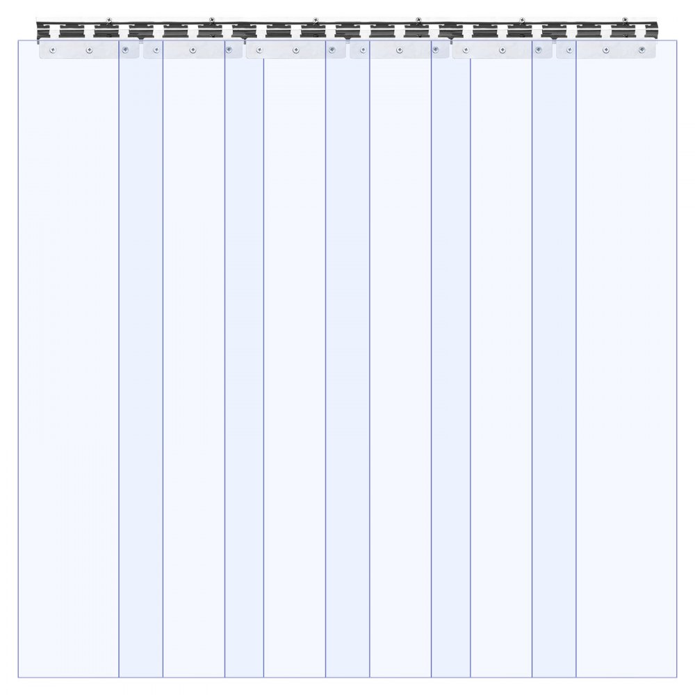 VEVOR Strip Curtain PVC Door Curtain 96.5 cm x 213.4 cm Cooler Freezer Clear Plastic