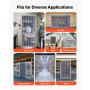 VEVOR Strip Curtain PVC Door Curtain 96.5 cm x 213.4 cm Cooler Freezer Clear Plastic