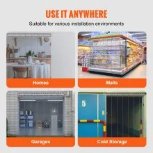 VEVOR Strip Curtain, 84" Height x 42" Width, 0.08" Thickness, 7PCS Clear PVC Strip Door Curtain, Freezer Curtain, Plastic Door Strips for Walk in Freezers, Coolers & Warehouse Doors, with 50% Overlap