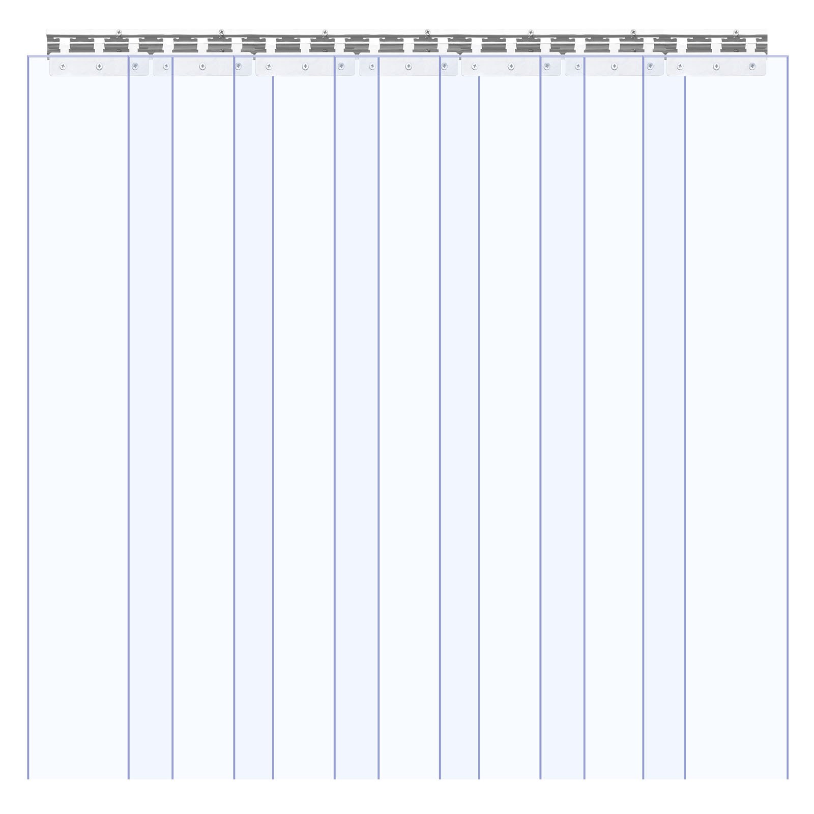 VEVOR Strip Curtain PVC Door Curtain 106.7x213.4 cm Cooler Freezer Clear Plastic