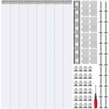 VEVOR-nauhaverho PVC-oviverho 48" x 96" Jääkaappipakastimen kirkas muovi