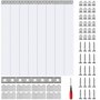 VEVOR Strip Gardin PVC Dør Gardin 48" x 84" Cooler Fryser Klar plast