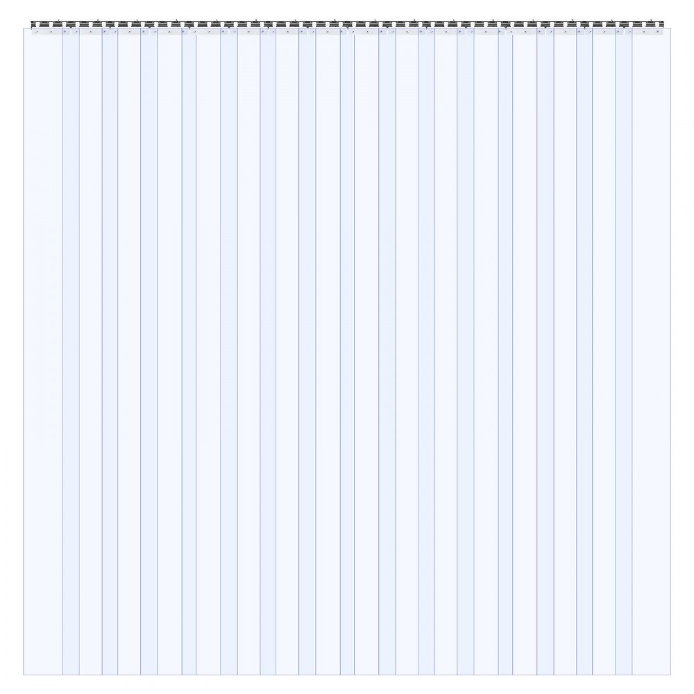 VEVOR Strip Curtain PVC Door Curtain 243.8 cm x 243.8 cm Cooler Freezer Clear Plastic