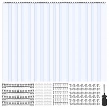 VEVOR Strip Curtain PVC Door Curtain 243.8 cm x 243.8 cm Cooler Freezer Clear Plastic