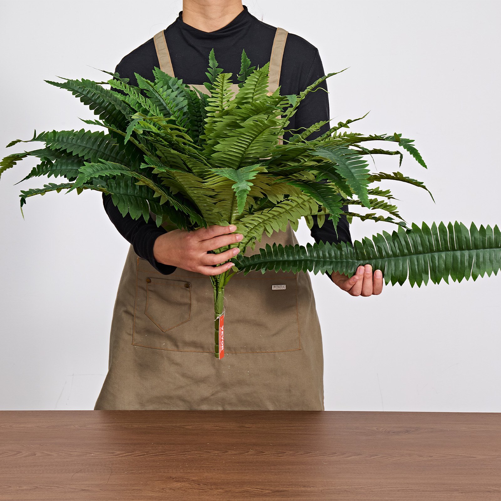 VEVOR Artificial Ferns, 1219 mm Fake Boston Fern Bush Plant with 67 Fronds, Faux Greenery for Indoor/Outdoor Decor, Silk & LDPE, Suitable for Home Porch Garden Office Living Room Planter, Set of 2