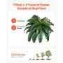 VEVOR 2Pcs Artificial Boston Ferns Plastic Fern 35 Branches Indoor Outdoor Decor