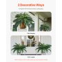 VEVOR Artificial Ferns 2 Pcs, Natural Spread Diameter 35-39 Inch, Large Hanging Artificial Boston Ferns, Fake Plant Wall Decor with 35 Branches, Faux Fern for Home and Office (Flowerpot Unincluded)