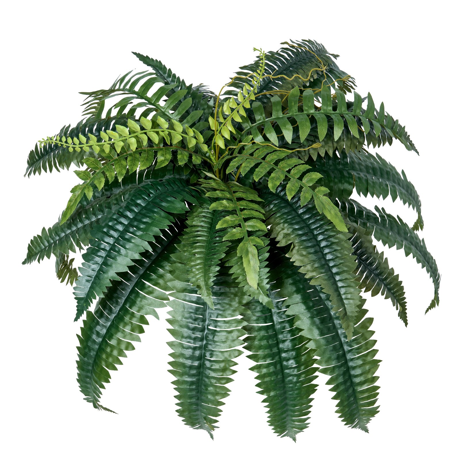 VEVOR Artificial Ferns 2 Pcs, Natural Spread Diameter 35-39 Inch, Large Hanging Artificial Boston Ferns, Fake Plant Wall Decor with 35 Branches, Faux Fern for Home and Office (Flowerpot Unincluded)
