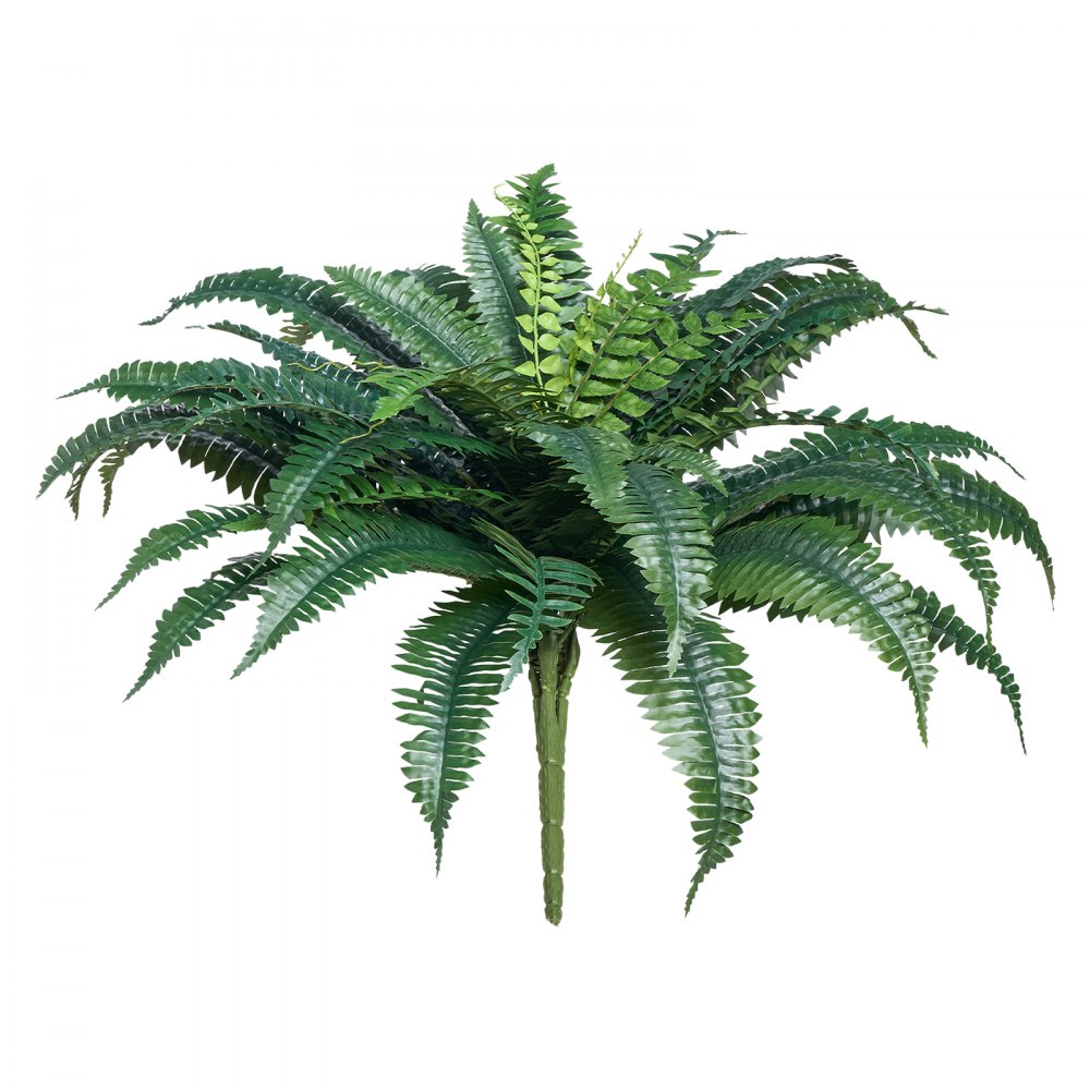 VEVOR Artificial Ferns 2 Pcs, Natural Spread Diameter 43-47 Inch, Large Hanging Artificial Boston Ferns, Fake Plant Wall Decor with 50 Branches, Faux Fern for Home and Office (Flowerpot Unincluded)