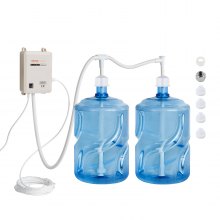 VEVOR Bottled Water Dispenser Pump System, 2x5 Gallon Dispensing System, Automatic Electric Water Dispenser, Double-Pipe Water Jug Pump, Compatible Use with Coffee/Tea Machine, Refrigerator, Ice Maker