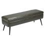 VEVOR Leather Storage Ottoman Bench, PU Leather Bench with Storage and Metal Legs, Modern Shoe Benches Seat for Entryway, Upholstered End of Bed Benches for Living Room, Dining Room, Hallway, Green
