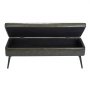 VEVOR Leather Storage Ottoman Bench, PU Leather Bench with Storage and Metal Legs, Modern Shoe Benches Seat for Entryway, Upholstered End of Bed Benches for Living Room, Dining Room, Hallway, Green