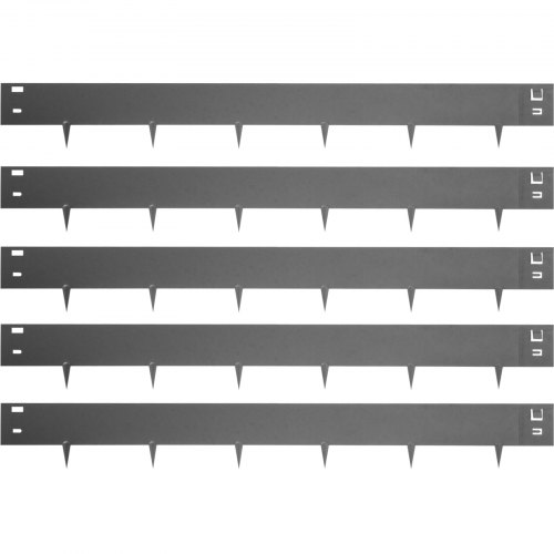 VEVOR Steel Lawn Edging, 5PCS Metal Landscape Edging, 3"x39" Garden Edging Border, Flexible Galvanized Steel Landscape Border, 16.25 ft Length Landscaping Metal Edging, Gray Lawn Edge for Garden Yard