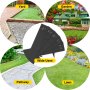 VEVOR Steel Lawn Edging, 5PCS Metal Landscape Edging, 4"x39" Garden Edging Border, Flexible Galvanized Steel Landscape Border, 16.25 ft Length Landscaping Metal Edging, Black Lawn Edge for Garden Yard