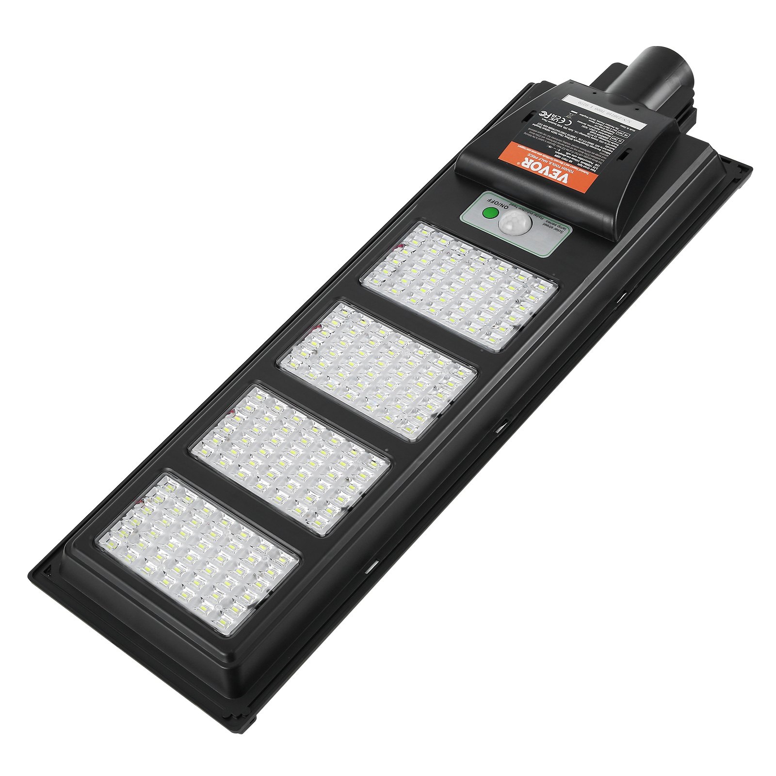 VEVOR 400W Solar Street Light, 800LM, LED Solar Flood Lights Outdoor with Infrared Remote Control, IP66 Waterproof Security Solar Motion Sensor Lamp for Garden Yard Home Path Garage Parking Lot