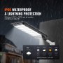 VEVOR 600W LED Solar Street Light 1000LM Solar Motion Sensor Lamp Utomhusvägg