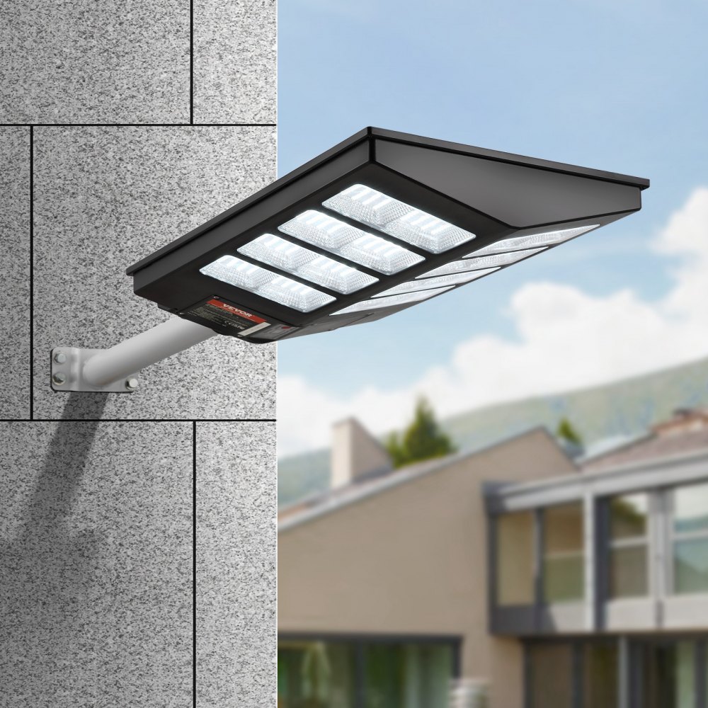VEVOR 800W Solar Street Light, 1400LM, LED Solar Flood Lights Outdoor with RF Remote Control, IP66 Waterproof Security Solar Powered Motion Sensor Lamp for Garden Yard Home Path Garage Parking Lot