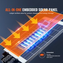 VEVOR 800W LED Poste Solar 1400LM Movimento Solar Sensor Lâmpada Parede Externa