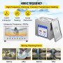 VEVOR Digital Ultrasonic Cleaner 3L Ultrasonic Cleaning Machine 40kHz Sonic Cleaner Machine 316 & 304 Inox Steel Ultrasonic Cleaner Machine with Heater & Timer for Cleaning Jewelry Glasses Watch