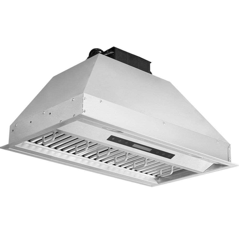 VEVOR Insert Range Hood, 900CFM 4-Speed, 30 Inch Stainless Steel Built-in Kitchen Vent with Touch & Remote Control LED Lights Baffle Filters, Ducted/Ductless Convertible, ETL Listed