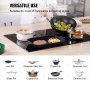 VEVOR Built in Electric Stove Top, 30.3 x 20.5 inch 4 Burners, 240V Glass Radiant Cooktop with Sensor Touch Control, Timer & Child Lock Included, 9 Power Levels for Simmer Steam Slow Cook Fry