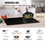 VEVOR Built in Electric Stove Top, 30.3 x 20.5 inch 5 Burners, 240V Glass Radiant Cooktop with Sensor Touch Control, Timer & Child Lock Included, 9 Power Levels for Simmer Steam Slow Cook Fry