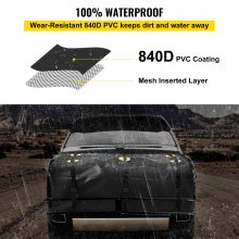 VEVOR Hitch Cargo Carrier Bag, Waterproof 840D PVC, 47\"x20\"x20\" (11 Cubic Feet), Heavy Duty Cargo Bag for Hitch Carrier with Reinforced Straps, Fits Car Truck SUV Vans Hitch Basket , Black