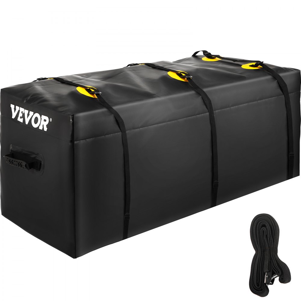 VEVOR Hitch Cargo Carrier Bag, Waterproof 840D PVC, 48x20x22 (12 Cubic  Feet), Heavy Duty Cargo Bag for Hitch Carrier with Reinforced Straps, Fits