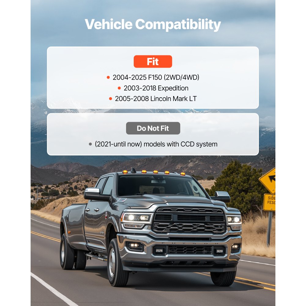 VEVOR 63.5 mm Front Leveling Lift Kit for 2004-2025 Ford F150 2WD/4WD, 2003-2018 Expedition, 2005-2008 Lincoln Mark LT, Chassis Level Kit with 2PCS Heavy Duty Forged Aluminum Suspension Strut Spacers