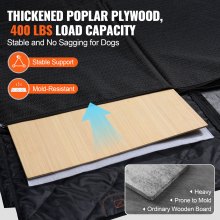 Housse de siège de voiture pour chien VEVOR 52 x 23,5 pouces pour siège arrière imperméable 600D pour voitures