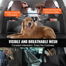 Housse de siège de voiture pour chien VEVOR 53 x 24,8 pouces pour siège arrière imperméable 600D pour voitures