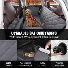 VEVOR 54 x 24 in Dog Car Seat Cover for Back Seat Waterproof 600D for Cars