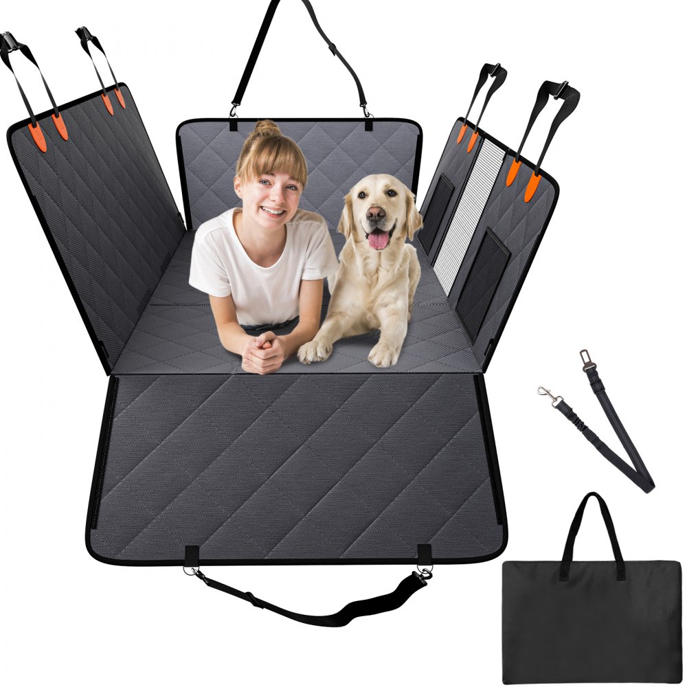 Housse de siège de voiture pour chien VEVOR 57,4 x 30,3 pouces pour siège arrière imperméable 600D pour camion