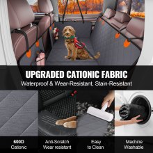 Housse de siège de voiture pour chien VEVOR 57,4 x 30,3 pouces pour siège arrière imperméable 600D pour camion