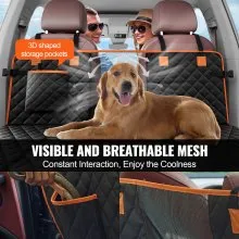VEVOR 51.2 x 27.6 in Dog Car Seat Cover for Back Seat Waterproof 600D for SUV