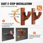 VEVOR Gun Rack Wall Mount Horizontal Gun Rack and Shotgun Hooks for Single Gun