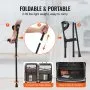 VEVOR Forearm Crutches for Adults, Folding Walking Forearm Crutches with 10-Level Adjustable Height, Lightweight Aluminum Medical Crutches with Open Cuff for Leg Injury Surgery Disabled, 1 Pair 350LBS