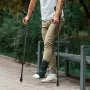Muletas de antebrazo VEVOR para adultos, muletas plegables para caminar con altura ajustable en 10 niveles, muletas médicas ligeras de aluminio con puño abierto para lesiones de pierna, cirugía y personas con discapacidad, 1 par, 350 libras.