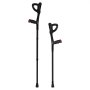 Muletas de antebrazo VEVOR para adultos, muletas plegables para caminar con altura ajustable en 10 niveles, muletas médicas ligeras de aluminio con puño abierto para lesiones de pierna, cirugía y personas con discapacidad, 1 par, 350 libras.